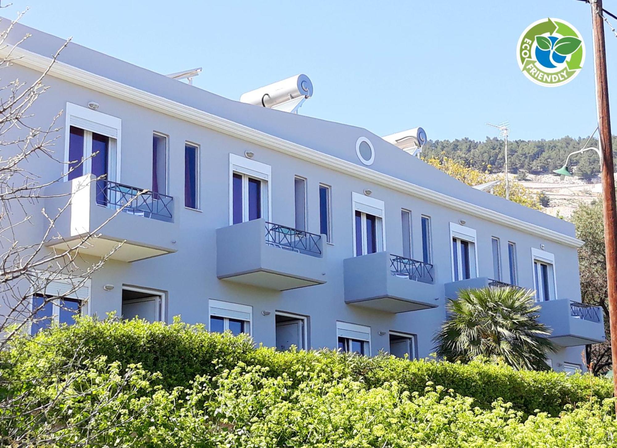Point Twins Apartments Vrontados Bagian luar foto