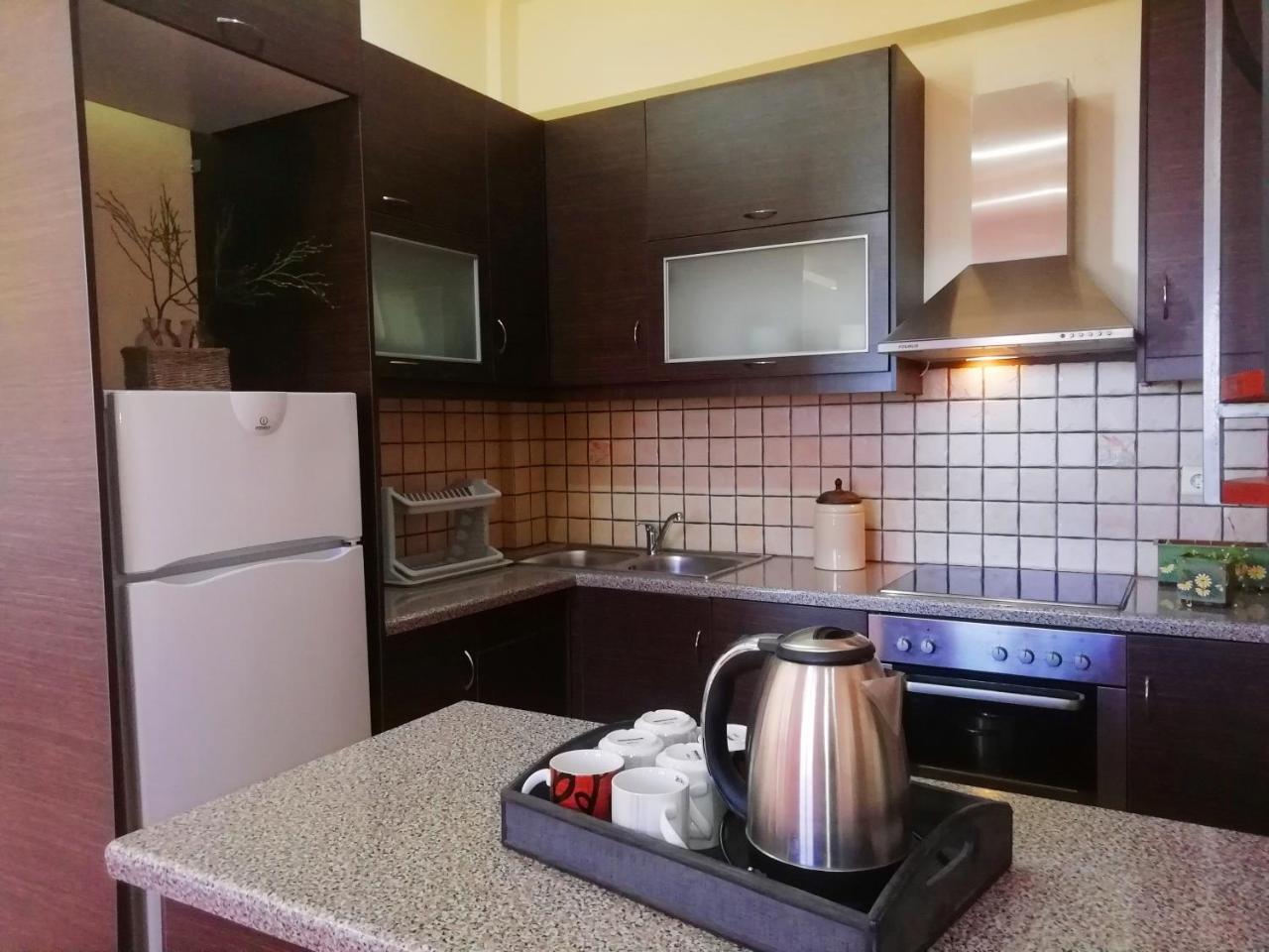 Point Twins Apartments Vrontados Bagian luar foto