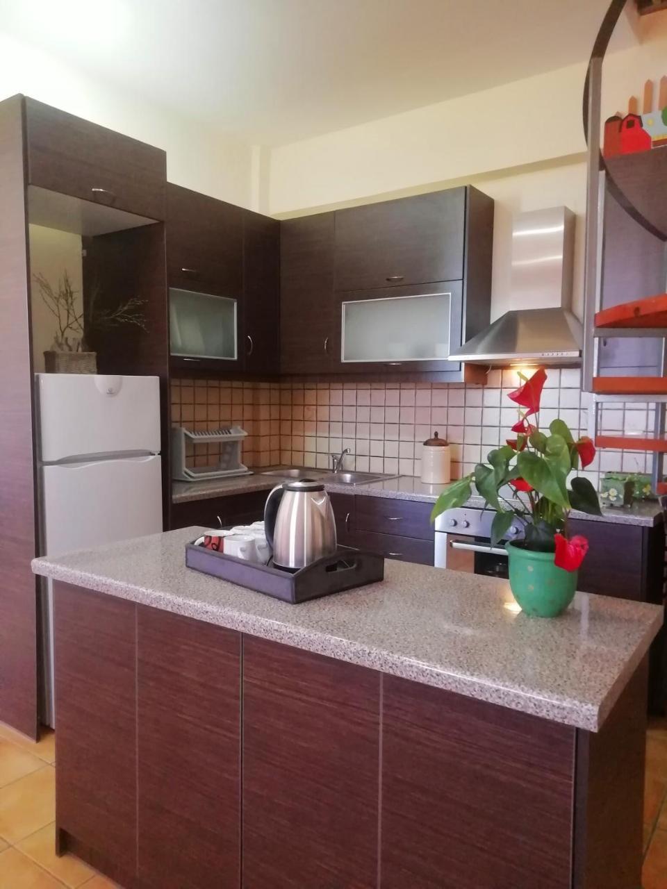 Point Twins Apartments Vrontados Bagian luar foto