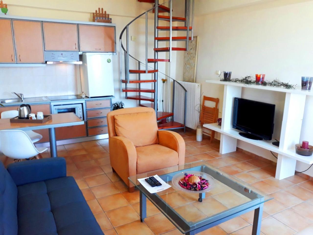 Point Twins Apartments Vrontados Bagian luar foto