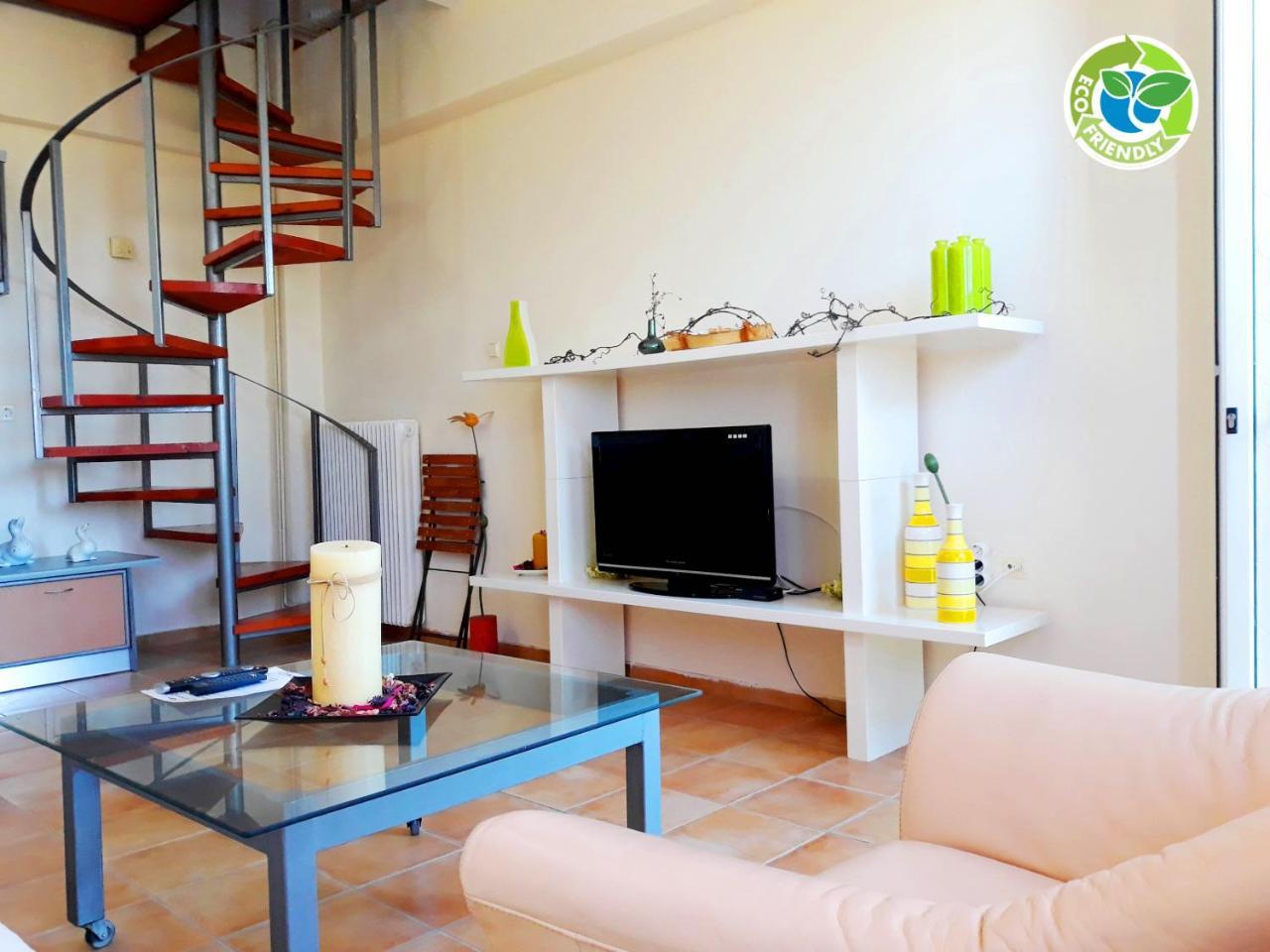 Point Twins Apartments Vrontados Bagian luar foto